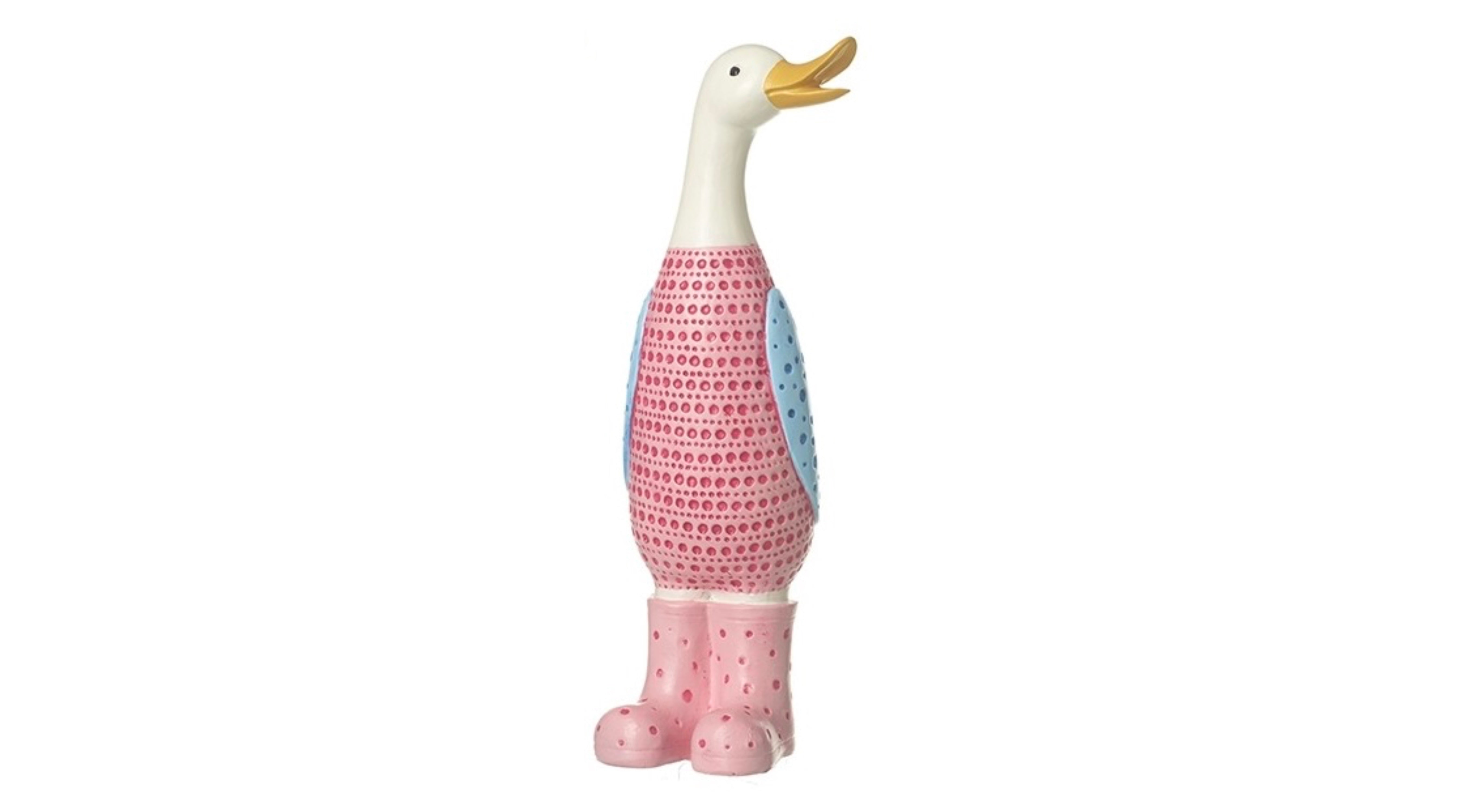 Festive Duck with Pink & Blue Boots Ornament
