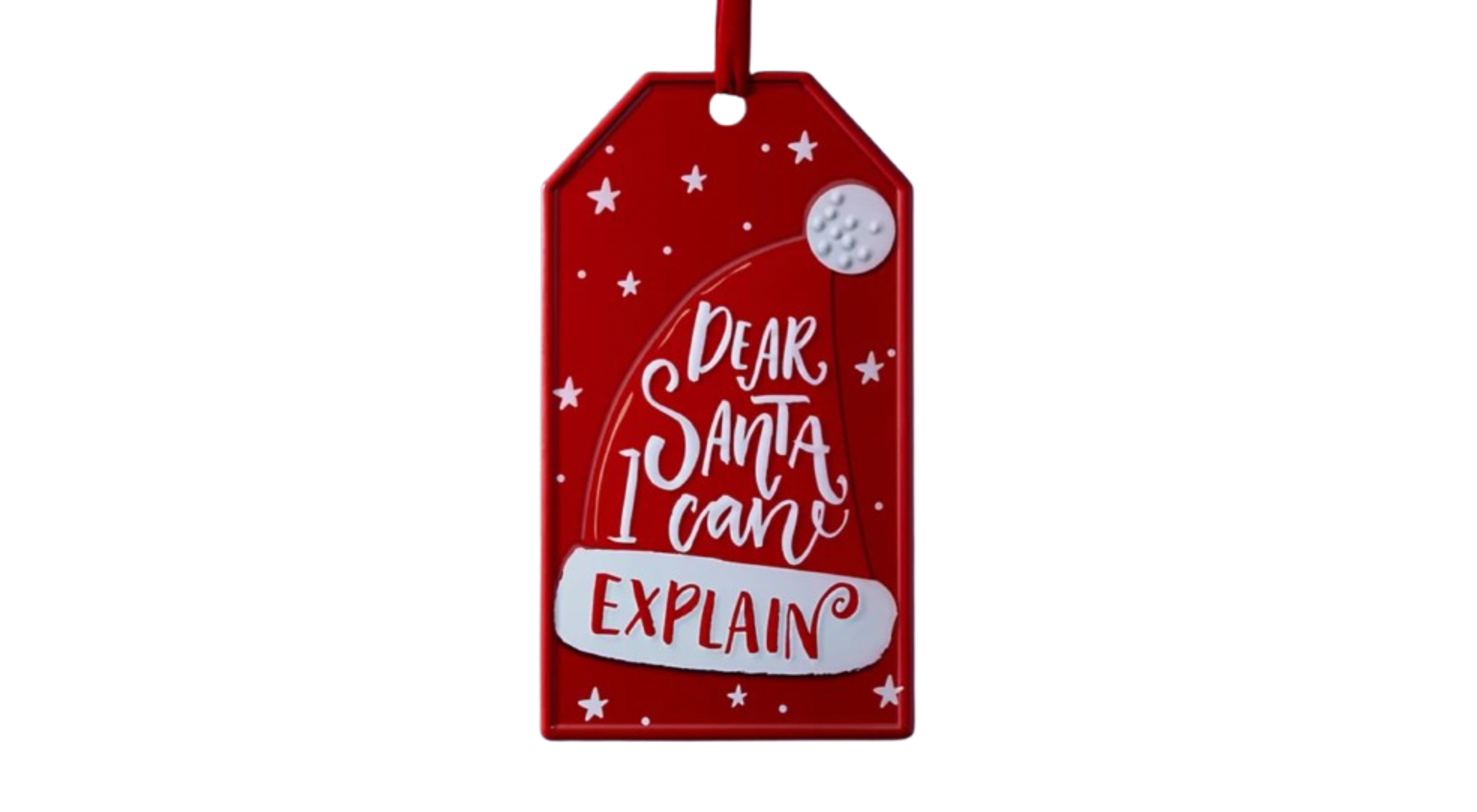 "Dear Santa, I Can Explain" Christmas Tag Decoration