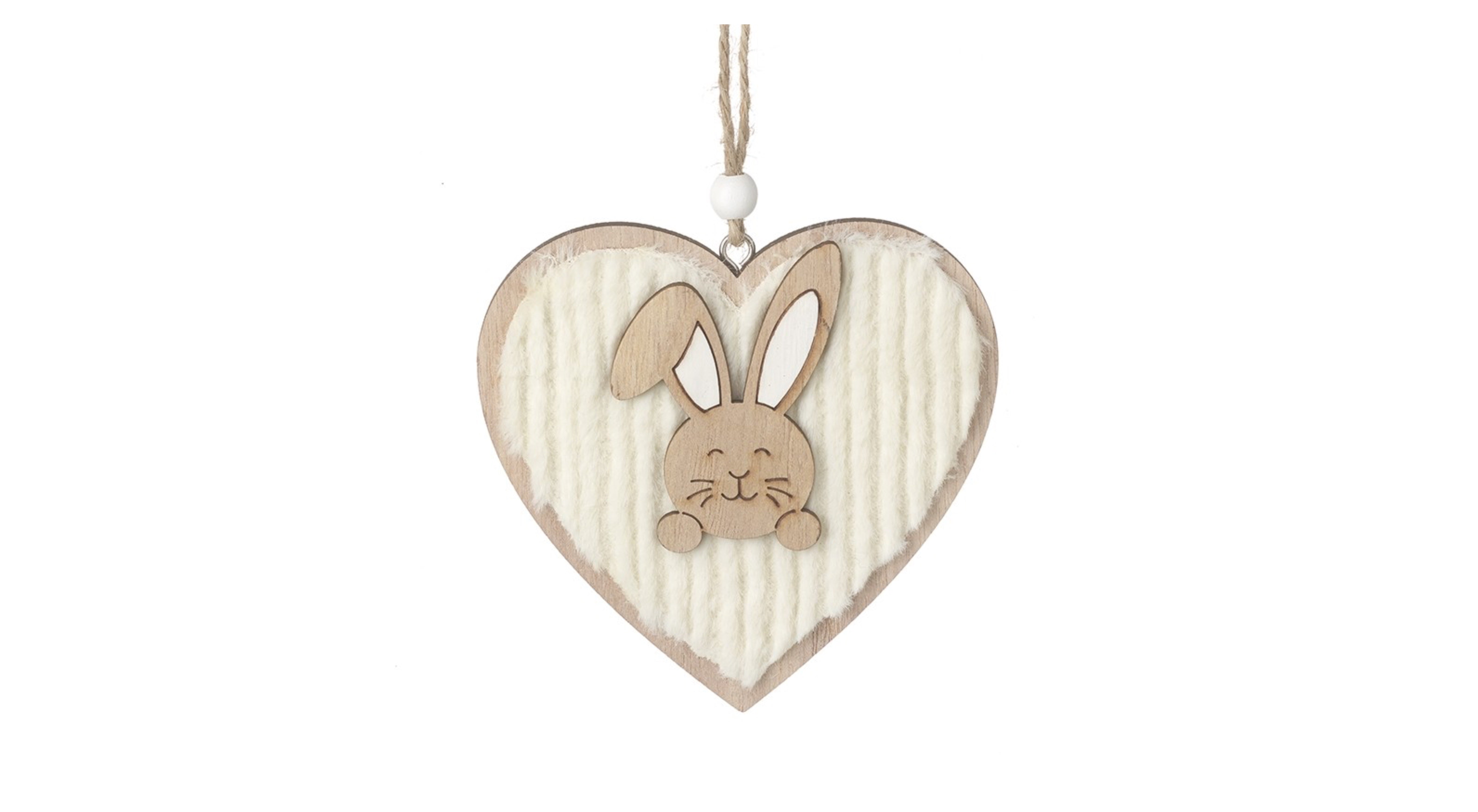 Rabbit Heart Christmas Ornament