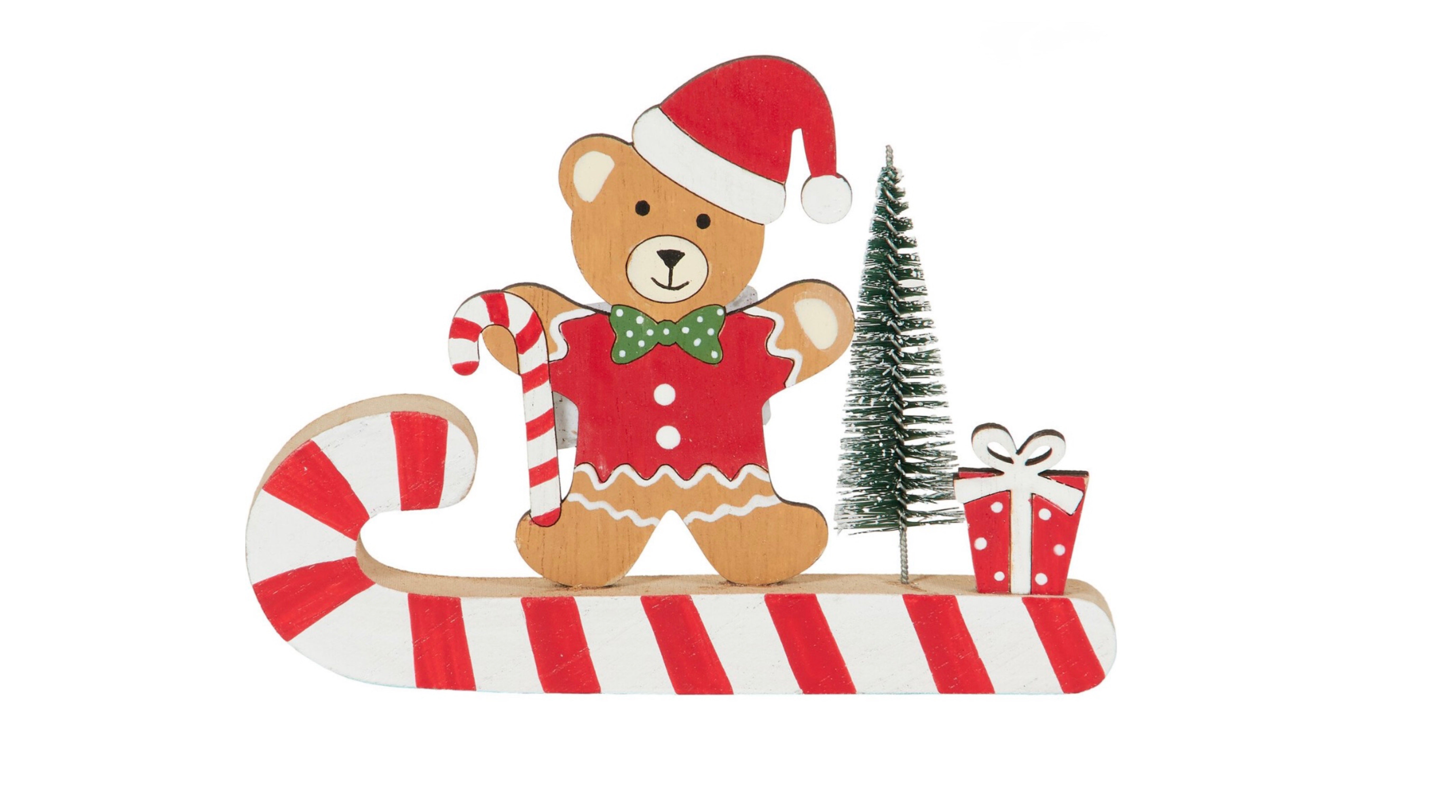 Festive Teddy Bear Christmas Decoration