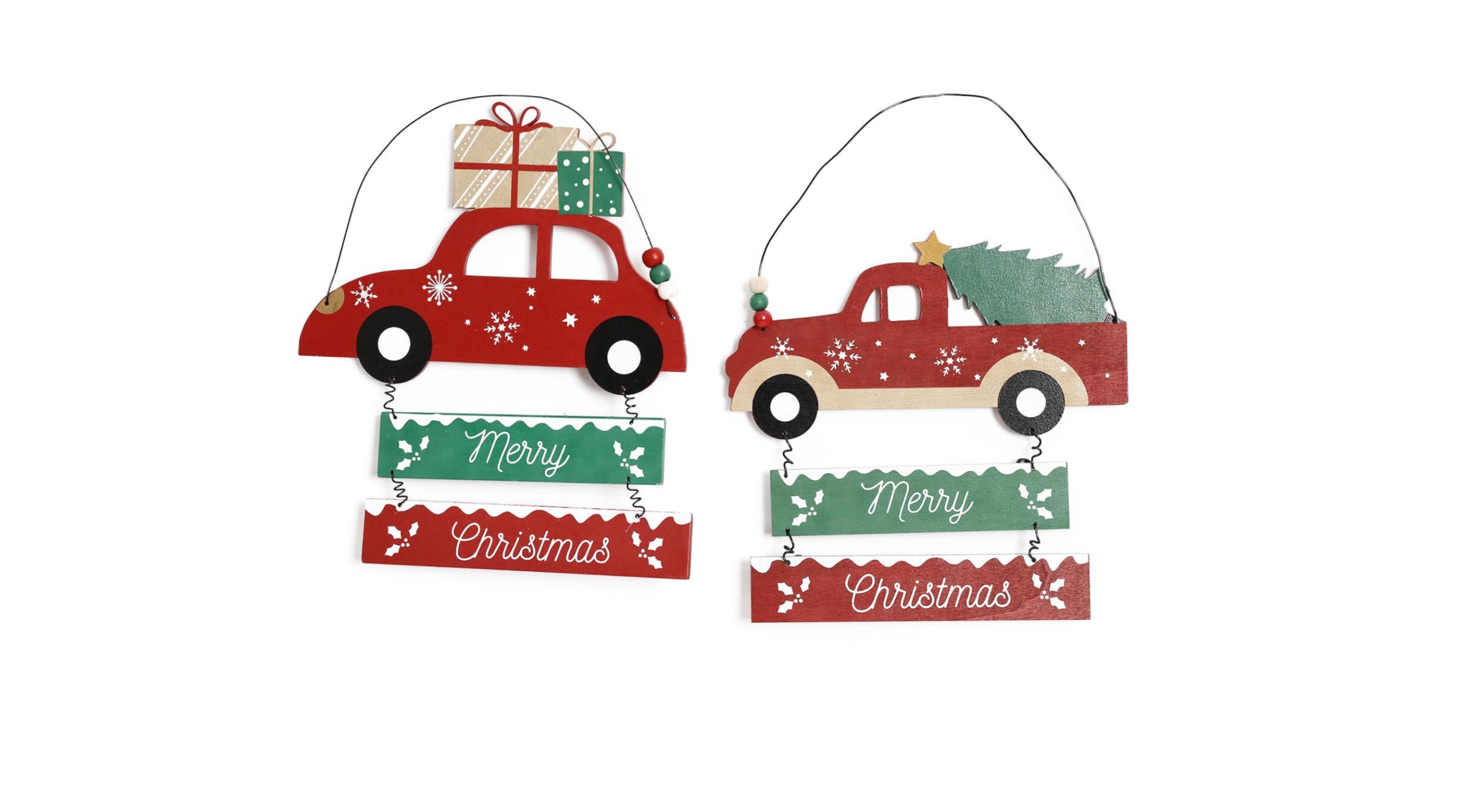 Hanging Wooden Merry Christmas Decoration