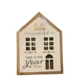 "Most Wonderful Time of the Year" Wooden House Decoration