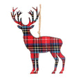 Tartan Pattern Reindeer Christmas Ornament