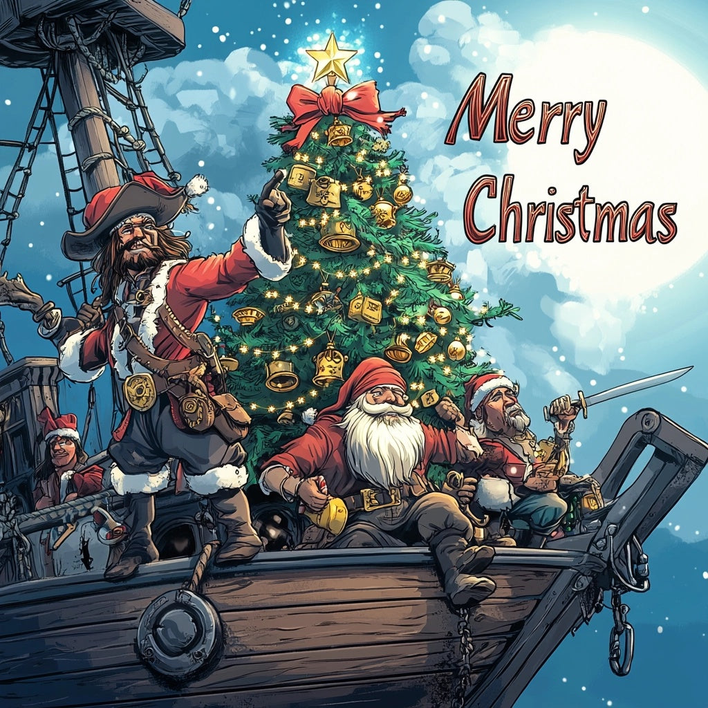 Pirate Crew Christmas Card
