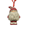 Striped Hat Santa Ornament