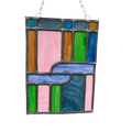 Geometric Stained Glass Panel