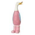 Festive Duck with Pink & Blue Boots Ornament