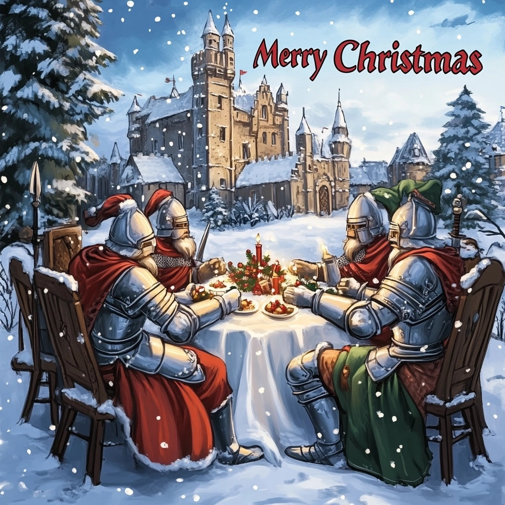 Medieval Knights' Feast Christmas Card