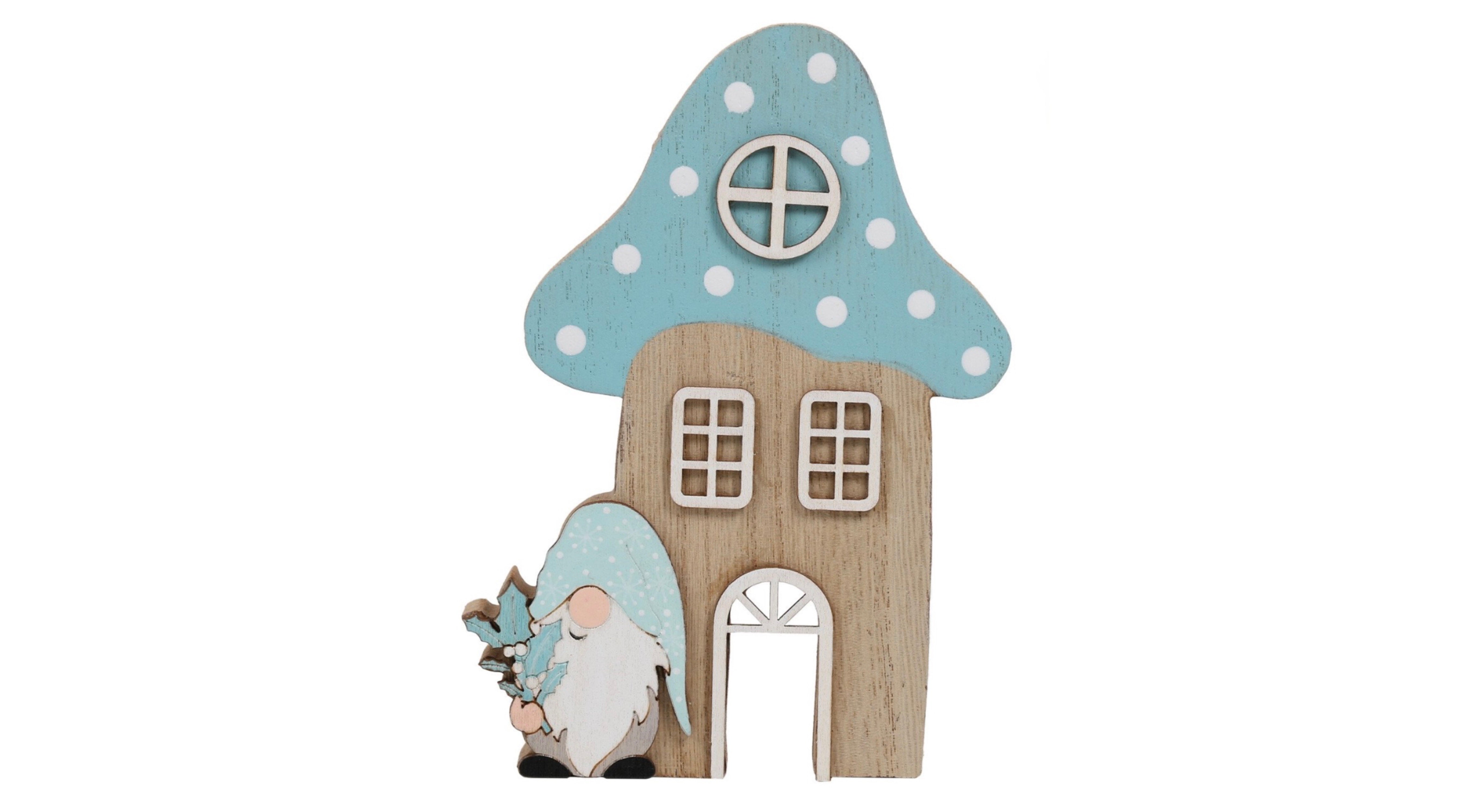 Gnome and Mushroom House Christmas Decoration