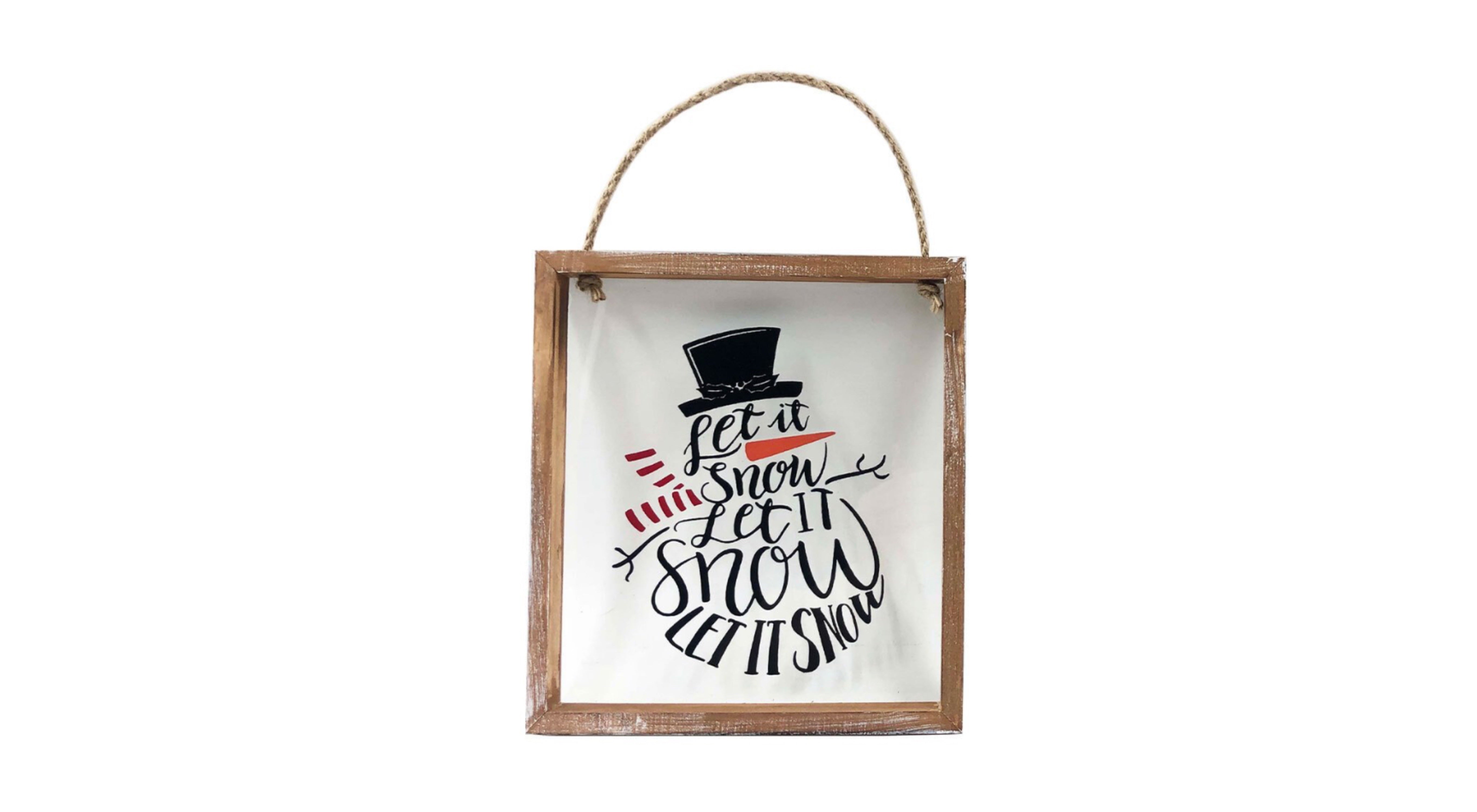 "Let It Snow" Framed Christmas Sign
