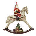 Santa on Rocking Horse Christmas Ornament