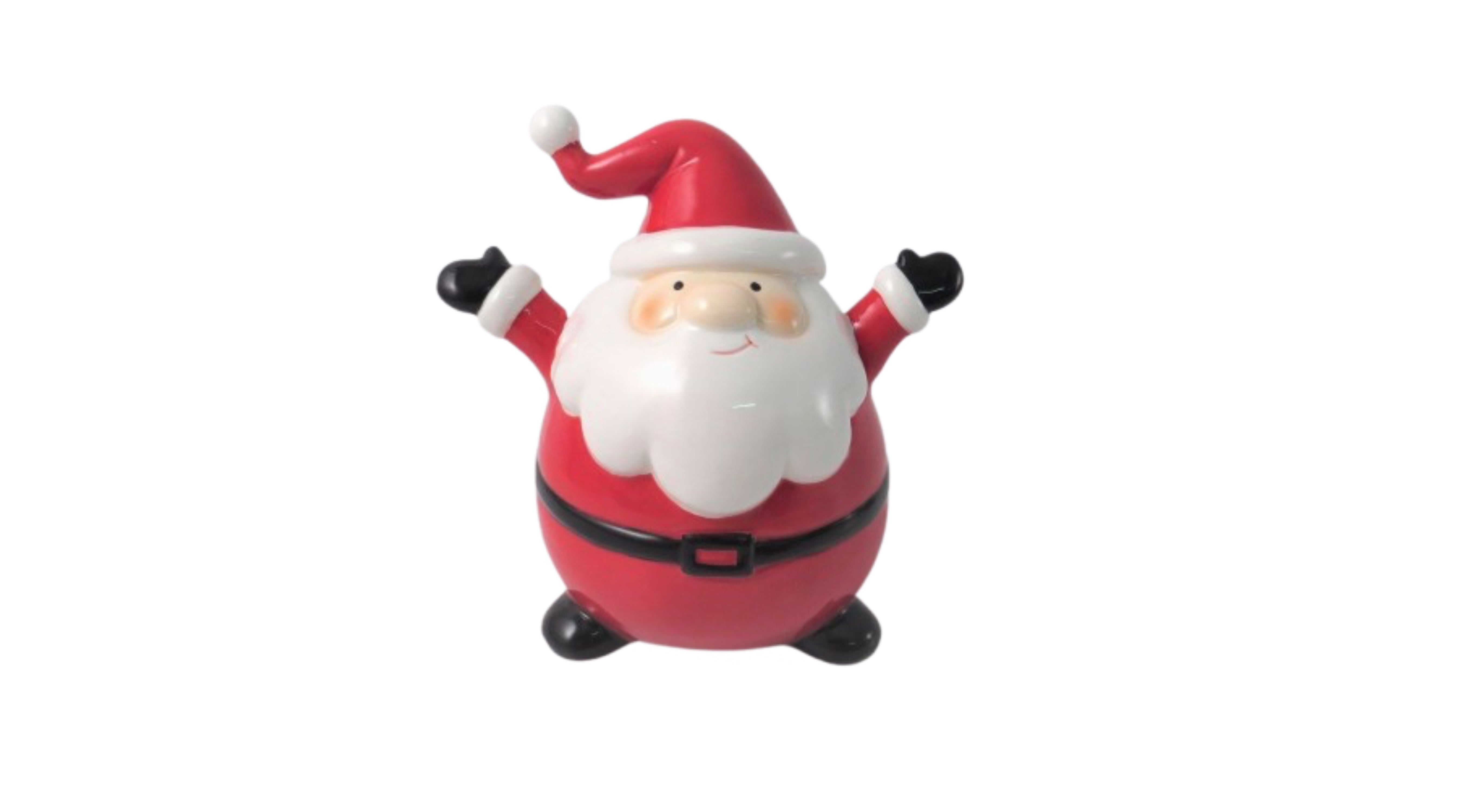 Jolly Santa Hands Up Christmas Decoration