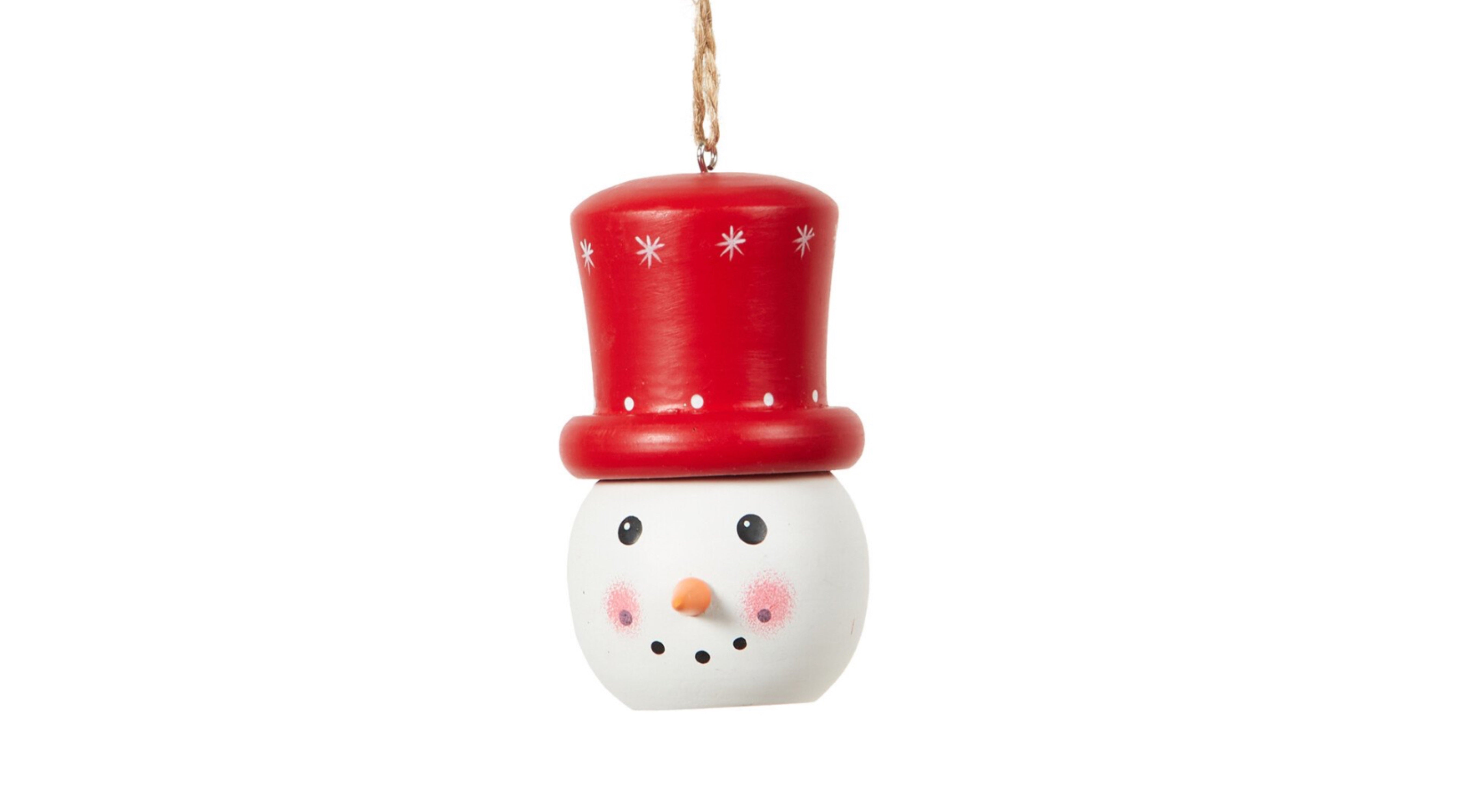 Festive Snowman Head Christmas Bauble