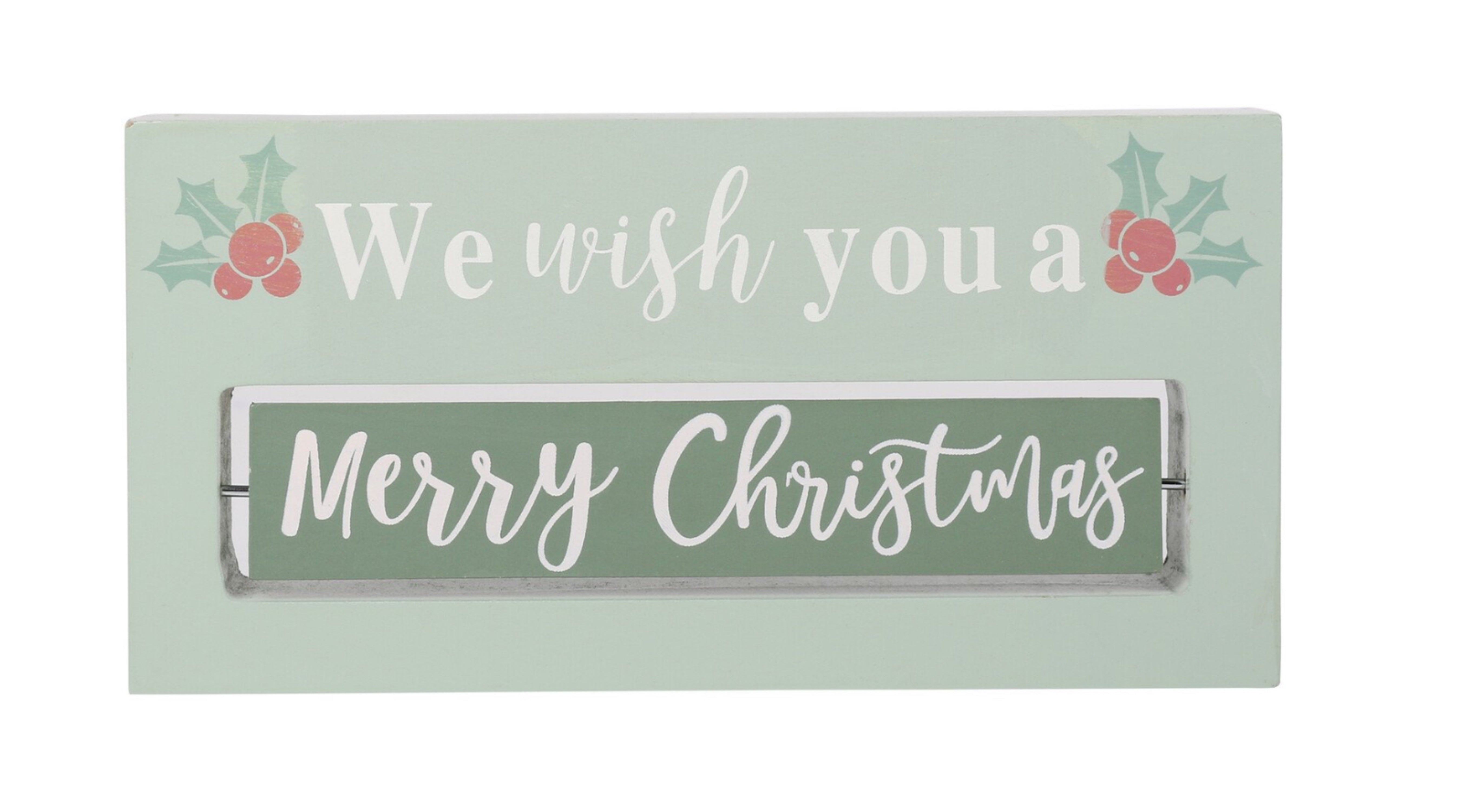 "We Wish You a Merry Christmas" Wooden Sign