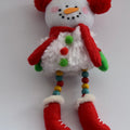 Wool Pom Pom Reindeer & Snowman with Bead Legs