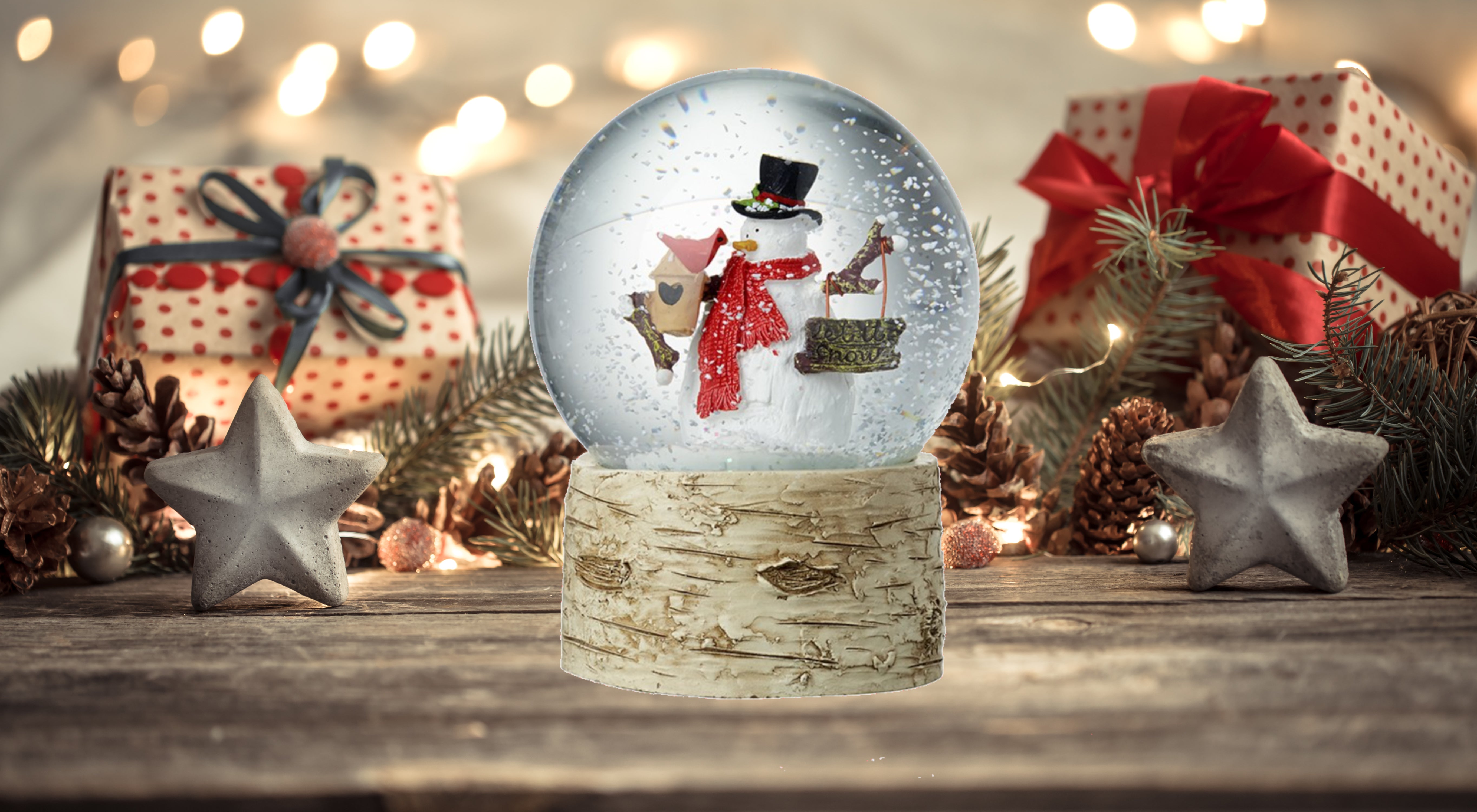 Let It Snow Snowman Snow Globe