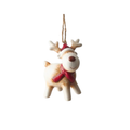Ceramic Reindeer with Red Scarf and Santa Hat