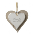Hanging Wooden Heart Happily Ever After