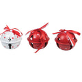 Set of 3 Red and White Bells